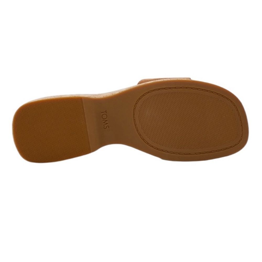 TOMS Tan Suede Cork Platform Sandals 9.5 - Picture 2 of 10